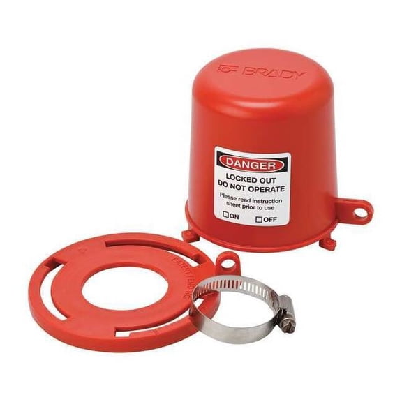 Brady Plug Valve Lockout,Fits 1-3/4 to 2-1/8In 113233