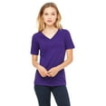 thumbnail image 1 of Le T-Shirt à Manches Courtes Col en V Décontracté pour Femmes Bella + Canvas - Violet - TG, 1 of 3