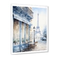 thumbnail image 2 of Designart "Urban Parisian Street in Grey Tones I" Cityscapes Framed Wall Art - Industrial Grey Paris Entryway Framed Wall Art Print, 2 of 6