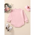 thumbnail image 3 of Bagilaanoe Newborn Baby Girl Valentine's Day Rompers Letter Print Long Sleeve Bodysuits 3M 6M 12M 18M 24M Infant Casual One Piece Short Jumpsuit, 3 of 9