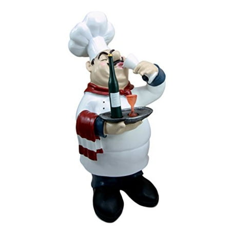 Ebros Chef Pierre Wine Tasting Expert French Bistro Decor Statue