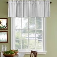 thumbnail image 3 of Black White Striped Curtain Valances for Windows, Kitchen Valance Window Treatments Panel 2 Pack, Modern Farmhouse Geometric Rod Pocket Short Curtains for Bathroom Bedroom 60 x 18 Inch, 3 of 8