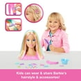 thumbnail image 2 of Barbie Doll Styling Head, Blonde Hair with 20+ Hair Styling Accessories, Star, Buttery Fly Clips, 2 of 6