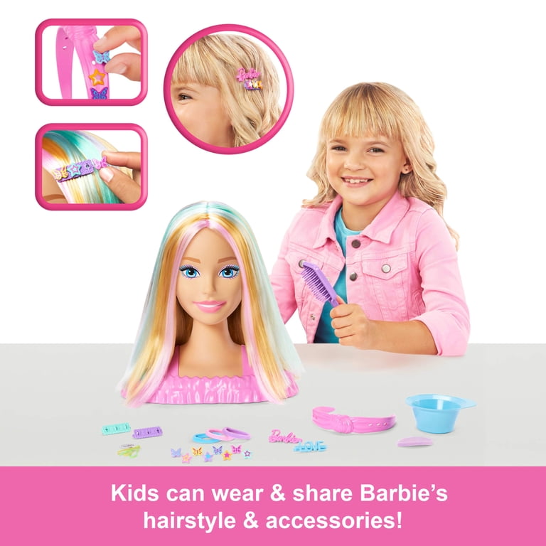 バービー カラーカールズスタイリングヘッド Barbie, Styling Head, Multicolor with 20+ Hair Accessories