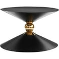 thumbnail image 1 of Meridian Furniture Malia Table Basse en Forme de Sablier en Métal Noir et Or, 1 of 5