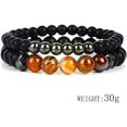 thumbnail image 2 of Pulseras de Ágata de 2 Piezas, Dos Cuentas Energéticas de Piedra Natural, Conjunto de Pulseras con Cuentas de Piedra, Pulsera Elástica, Regalo de Cumpleaños Unisex, 2 of 5