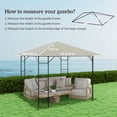 thumbnail image 3 of 10' x 10' Gazebo Replacement Cover, Gazebo Roof Replacement, Grey, 3 of 10