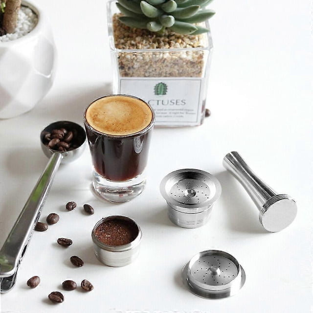 For Verismo K FEE CBTL Refillable Coffee Capsule Pod Filter Stainless Steel Set