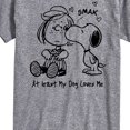 thumbnail image 3 of Peanuts - At Least My Dog Loves Me Short Sleeve Graphic T-Shirt, 3 of 6