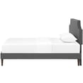 thumbnail image 4 of Modern Contemporary Urban Design Bedroom Twin Size Platform Bed Frame, Fabric Copper Nail Rivet, Grey Gray, 4 of 5