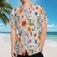 thumbnail image 5 of High Quality Hawaiian Shirts for Men Short Sleeve Aloha Beach Shirt Floral Summer Casual Button Down Shirts Blouses YC29O7, 5 of 7