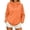 Orange, variant on Plain Hoodies for Women Long Sleeve Drawstring Loose Casual Hooded Sweatshirt with Pockets Pullover Tops Fall Winter Clothes