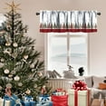 thumbnail image 3 of Christmas Tree Kitchen Valance Curtain,Farmhouse Red Plaid Kitchen Window Curtain Winter Xmas Tree Snowflae Short Curtain Rod Pocket Drapes Window Treatment Valance 54x18in 1 Panel, 3 of 6