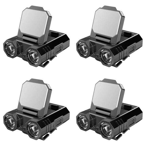 4uds. XPE LED Wave Sensor Faro 400LM 1400mAh IPX4 Impermeable Tipo-C Carga USB