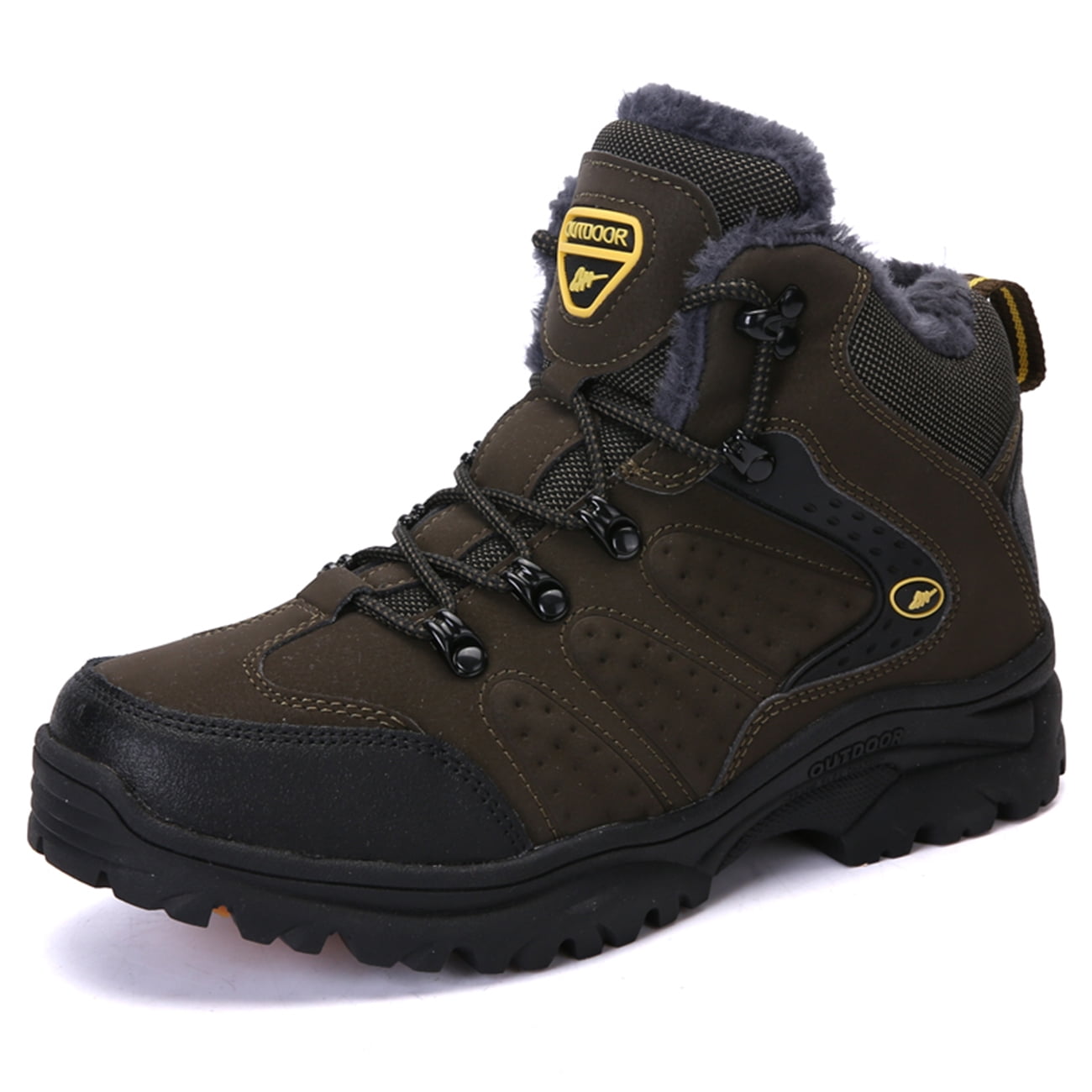 Hicooer Men's Women's Waterproof Hiking Boots Outdoor Mid Trekking Backpacking Mountaineering Shoes, Adult Unisex, Size: 6(Men)-7(Women), Green