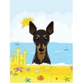 thumbnail image 1 of Carolines Treasures BB2108CHF Min Pin Été Plage Toile Maison Drapeau, 1 of 4
