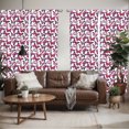 thumbnail image 2 of Ambesonne Butterfly Window Curtains, Vibrant Watercolor, Each 28" W x 95" L, Pink Magenta Black, 2 of 5