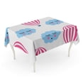 thumbnail image 1 of LADDKE Pink Hot Air Balloons Smiling Sleeping Clouds Cute Baby Tablecloth Table Desk Cover Home Party Decor 52x70 inch, 1 of 1