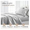 thumbnail image 4 of Double-Brushed Microfiber Queen Sheet Set 4 Piece – Oeko-TEX Certified Ultra Soft & Wrinkle-Free - 16" Deep Pocket Sheets - Easy Care Queen Size - Light Gray, 4 of 9