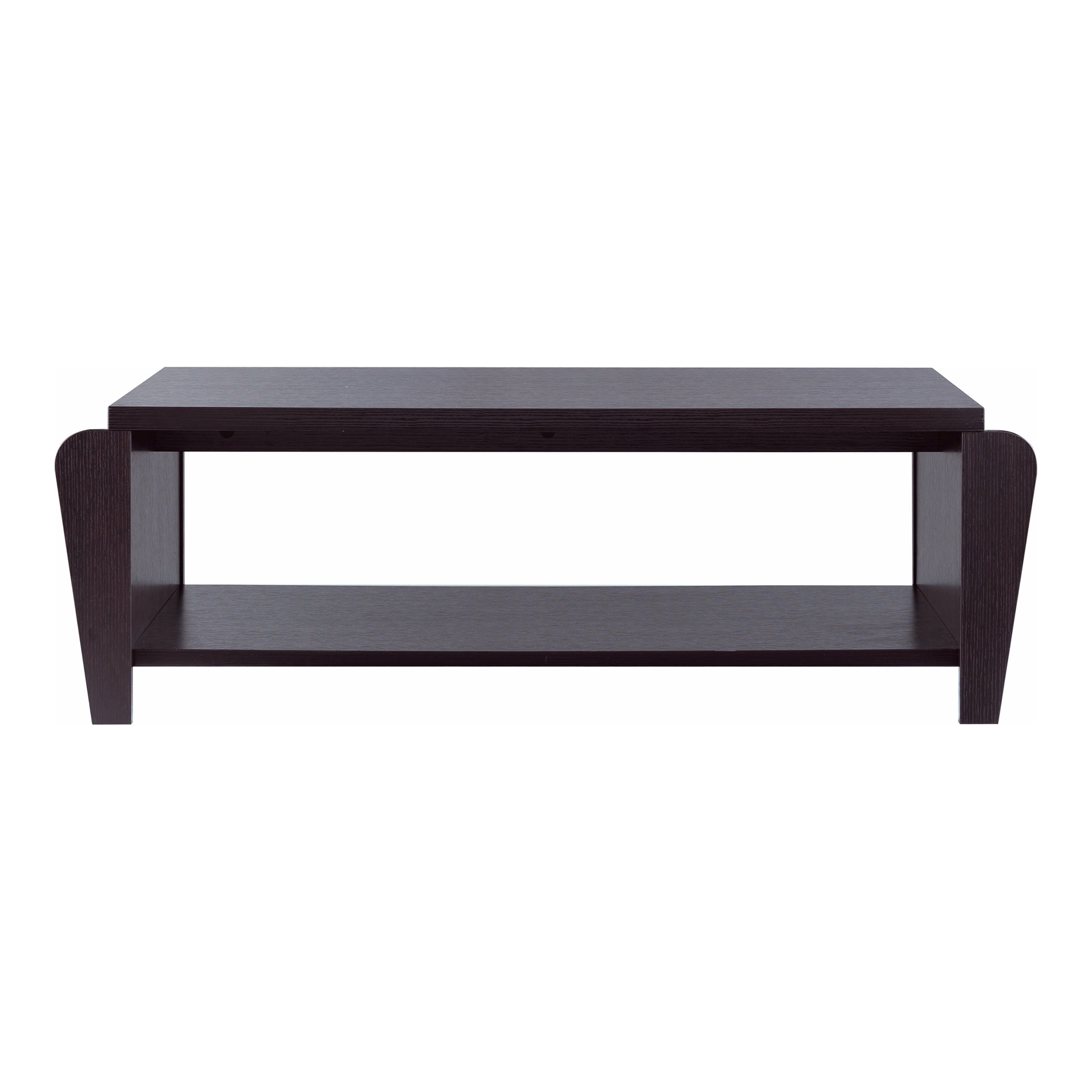 Furniture of America Allium 1-Shelf Coffee Table, Cappuccino