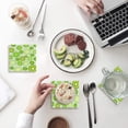 thumbnail image 1 of RYLABLUE Hello Summer Lemon and Kiwi Set of 8 Coaster for Drinks, Absorbent Ceramic Stone Coasters Cup Mat with Cork Base for Home Kitchen Room Coffee Table Bar Decor, 1 of 4