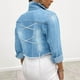 thumbnail image 2 of Moda mujer manga larga Tops prendas de vestir vaquero cuello vuelto chaqueta abrigo Pompotops  gfhjh14039, 2 of 5