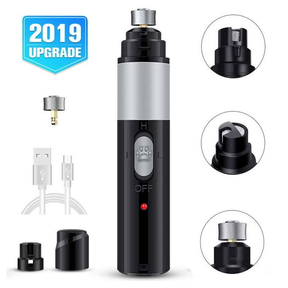 Pet Nail Grinder - Superior Electric Paw Trimmer Clipper with Diamond Bit Wheel,Rechargeable and Portable Gentle Painless Paws Grooming Trimming Shaping Smoothing, Perfect for Dogs Cats