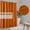 Burnt Orange, variant on Yiannan Waterproof Fabric Shower Curtain Liner with 3 Magnets, Machine Washable,72x72, White