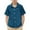 Navy, variant on JTSRKL Boys Girls Hawaii Shirts Cool Summer Casual Solid Color Blouse Short Sleeve Button Down Collared Dress Shirt Tops with Pockets Blue 12-13 Years