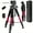 Red, variant on Aluminum Alloy Tripod, 74-inch Professional Heavy-duty  Stand with Dual Quick Release Plate, Phone Clip, Carrying Bag for DSLR Cameras, Mobile Phones, Projectors, Scopes, Webcams -