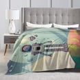 thumbnail image 4 of ZICANCN Spaceman Astronaut Robot Anti-Pilling Flannel Bed Throw Blankets - Couch-Ultra-Soft Micro Fleece Sofa Bed Camping Travel Blanket for Adults 80"x60", 4 of 8