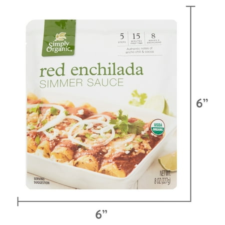 Simply Organic Red Enchilada Simmer Sauce Certified Organic 8 oz. pouch