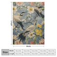 thumbnail image 4 of Orinice Flowers Birds Vintage Warm Lightweight Blanket Soft Fleece Throw Blanket for Living Rooms Sofa Decor All Seasons - Long-lasting and Soft Blanket 40x50in, 4 of 6