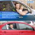 thumbnail image 4 of PEMOTech Car Window Shade, 2 Pack Side Car Window Sun Shades for Camping,UV Protection Breathable Mesh Baby Window Covers, Window Screen Universal Fit Most(98%) of Cars－Block 99% UV Rays－2 Pack, 4 of 11