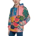 thumbnail image 2 of Sikiie Colorful Summer Fruit Table Youth Hoodie Sweatshirt Pullover Hooded Classic Casual Essentials Hoodiefor Boys Girls Kids -Small, 2 of 6
