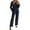 1#Dark blue, variant on Women's Wide Leg Pants Suit Set 2026 Fall Business Casual Blazer and Trousers with Pockets Two Piece Brown S