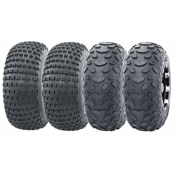 Set of 4 WANDA ATV Tires 20x7-8 20x7x8 front & 19x7-8 19x7x8 Rear 4PR