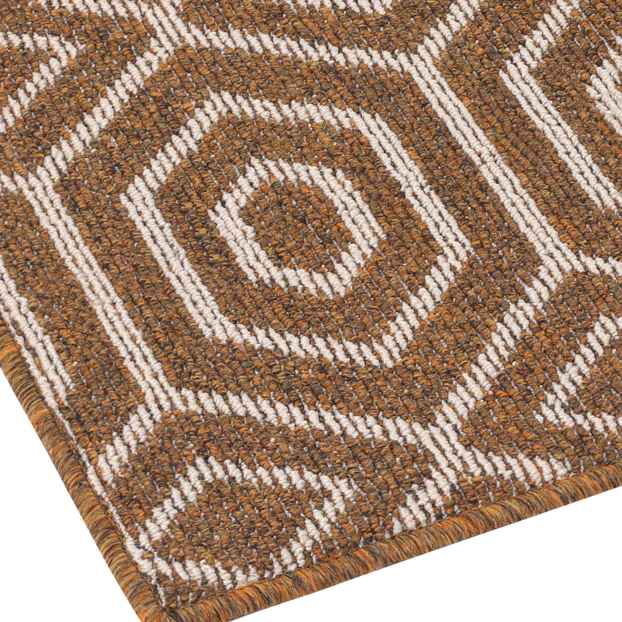 Unique Bargains Durable Easy Clean Absorbent Washable Dirt Resist Indoor Outdoor Mat Brown White-2 24"x36"