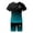 Light Blue, variant on JHLZHS Oktoberfest Outfits Men Tall Men's Summer Tracksuit Plus Size Short Sleeve O Neck Athletic Suit Casual Color Block Drawstring Waist Tracksuit Set Mens Velour Tracksuit Outfits for Men Small
