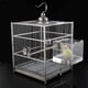 thumbnail image 5 of Bañera Acrílica Para Pájaros, Caja De Ducha, Cuenco Con Ganchos, Accesorio De Jaula Para Pájaros, Loros Inevent PT002438-00, 5 of 6