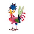 thumbnail image 1 of Figura de pollo para decoración de jardín, escultura divertida de animal, escultura creativa de pollo, estatua de pollo para porche, balcón, hogar, Cabeza azul, 1 of 8
