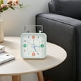 thumbnail image 2 of Unique Bargains 1pc Metal Casing Alarm Clock with Handle 3.3" x 1.8" x 4.5" Light Green, 2 of 5