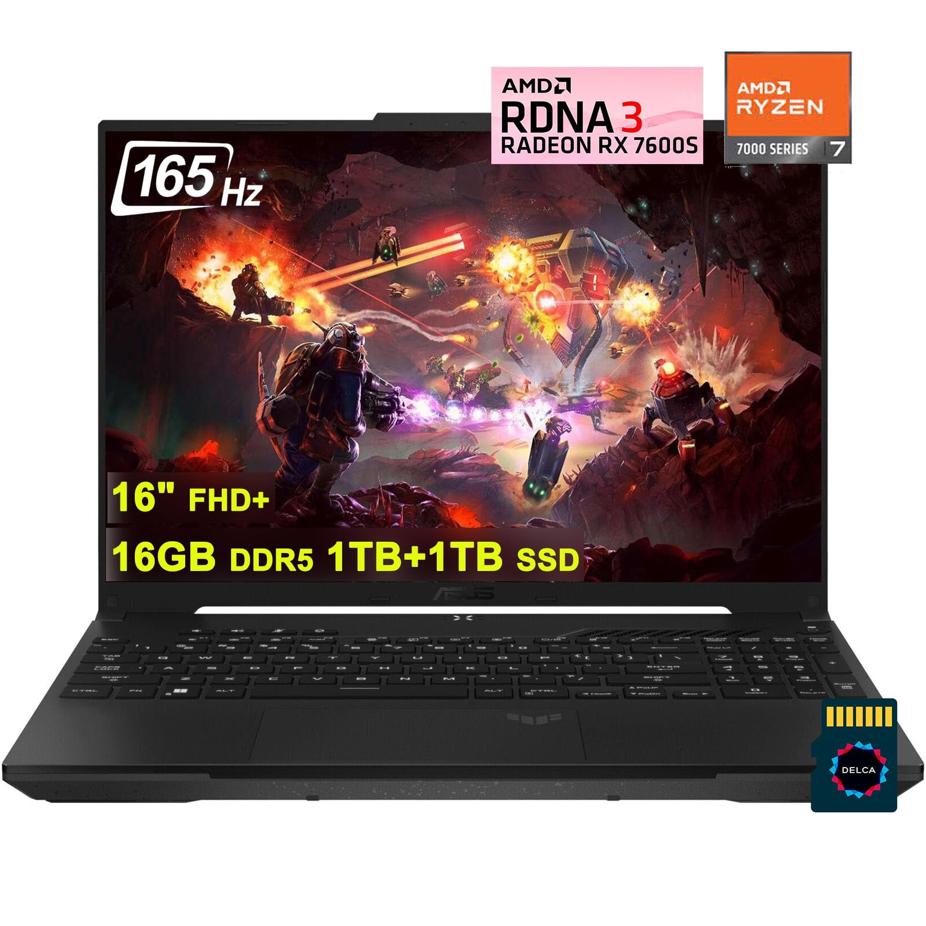 ASUS TUF A16 FA617NS R7X2J6S-O AMD RYZEN 7 7735HS 16GB DDR5 512GB RX7600S-8GB 16