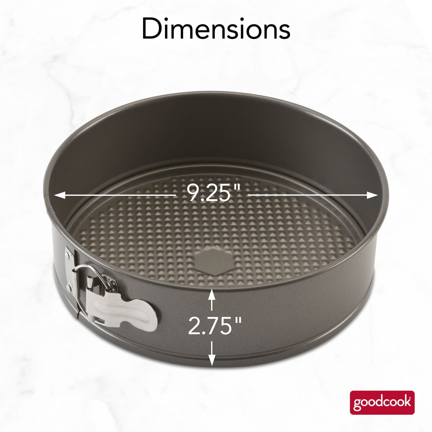 GoodCook Everyday Nonstick Steel Springform Pan, 9 inch Gray, Goodcook Everyday 9" Springfoam Pan