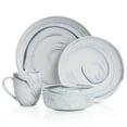 thumbnail image 2 of Stone Lain Brighton Porcelain Dish Set, 32-Piece Dishes for 8, Marbled White and Grey, 2 of 6
