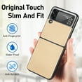 thumbnail image 3 of Compatible with Samsung Galaxy Z Flip 4 Case,Cute Woven Pattern Case for Women Men,Bumper,Soft Shockproof Camera Protection Phone Case TPU Anti-Bump Silicone Wireless Charging Case,Khaki, 3 of 11