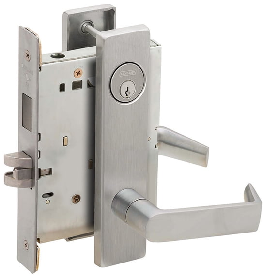 Schlage L9456P 06L 626 Corridor Mortise Lock with Deadbolt 06L Design Satin Chrome