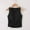 Black, variant on YHAJDS Pajama Set for Women 2 Piece Womens Night Shirts Solid Color Built In Bra Tank Top