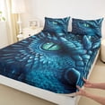 thumbnail image 3 of Castle Fairy Blue Dragon Twin Sheet Sets for Kids Children,Abstract Wildlife Bedding, 3 of 7