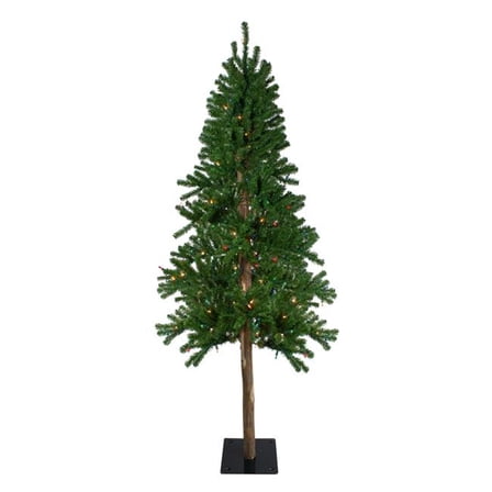 7 ft. Pre-Lit Alpine Artificial Christmas Tree - Multi-Color Light
